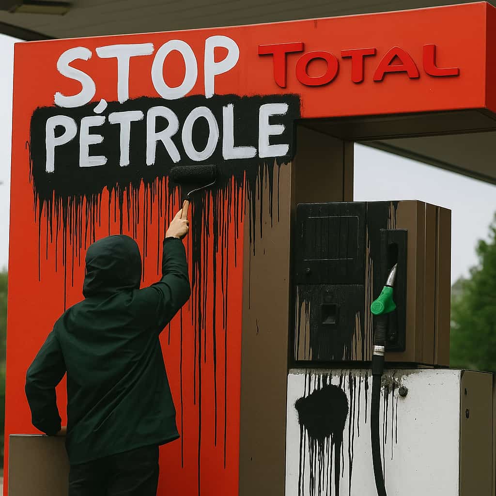 Isère : des activistes ciblent deux stations Total pour dénoncer les énergies fossiles
