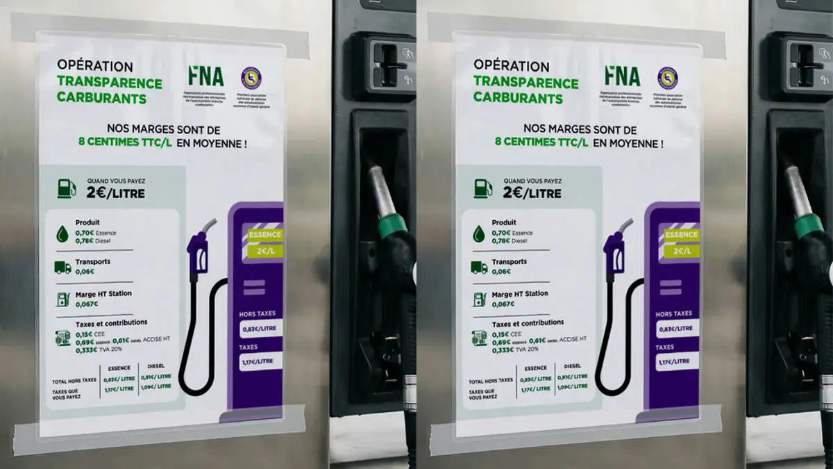 Pour dénoncer la hausse des prix des carburants 2 500 stations affichent la décomposition des prix