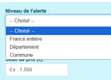 niveau alerte