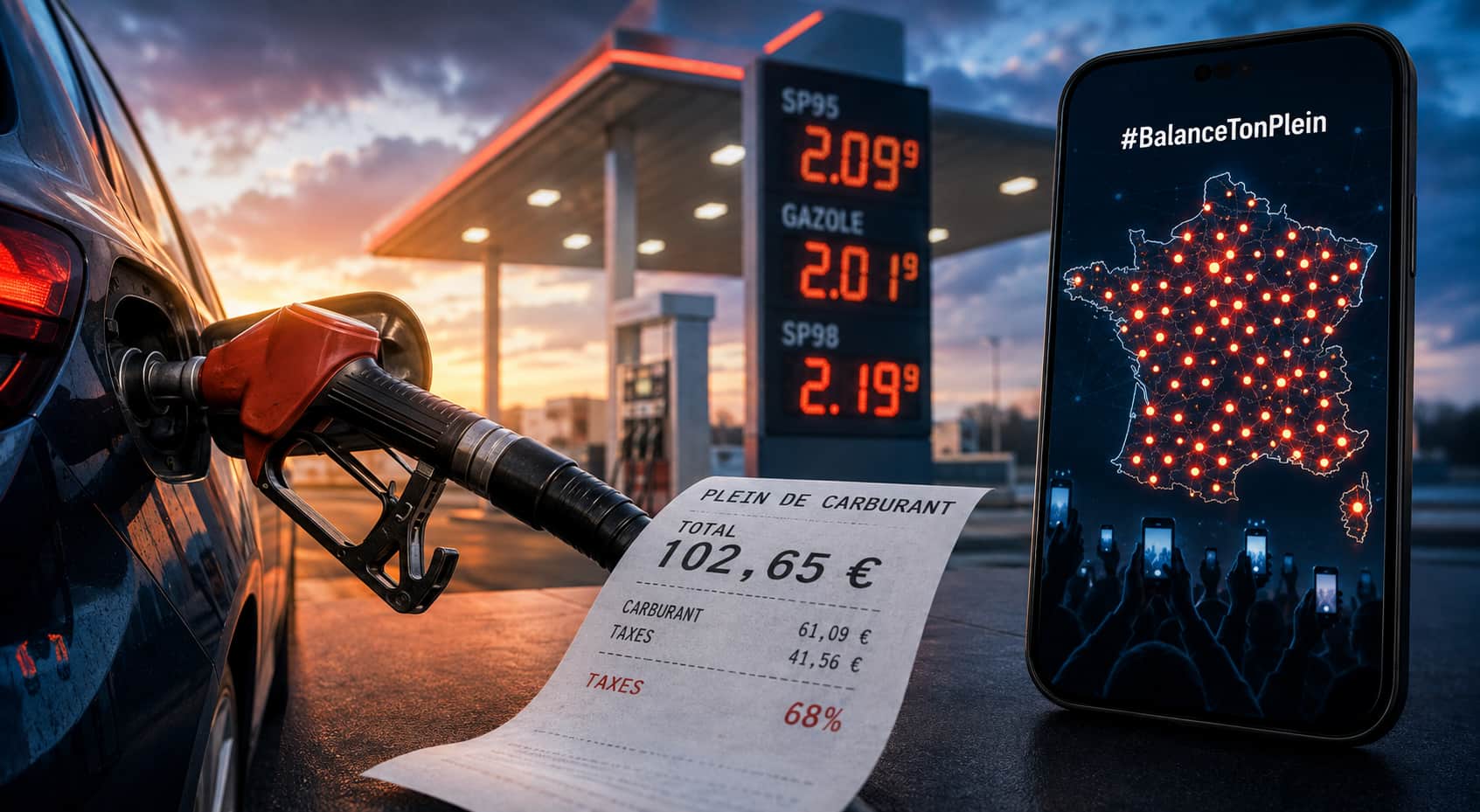Carburants : «Balance ton plein», la mobilisation numérique contre la fiscalité qui explose