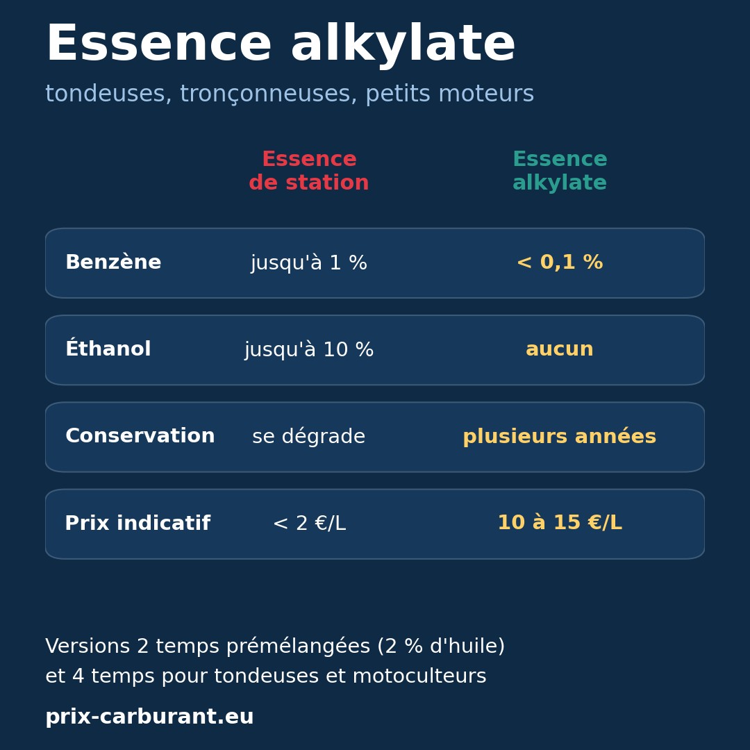 Essence alkylate : le carburant des tondeuses, tronçonneuses et petits moteurs