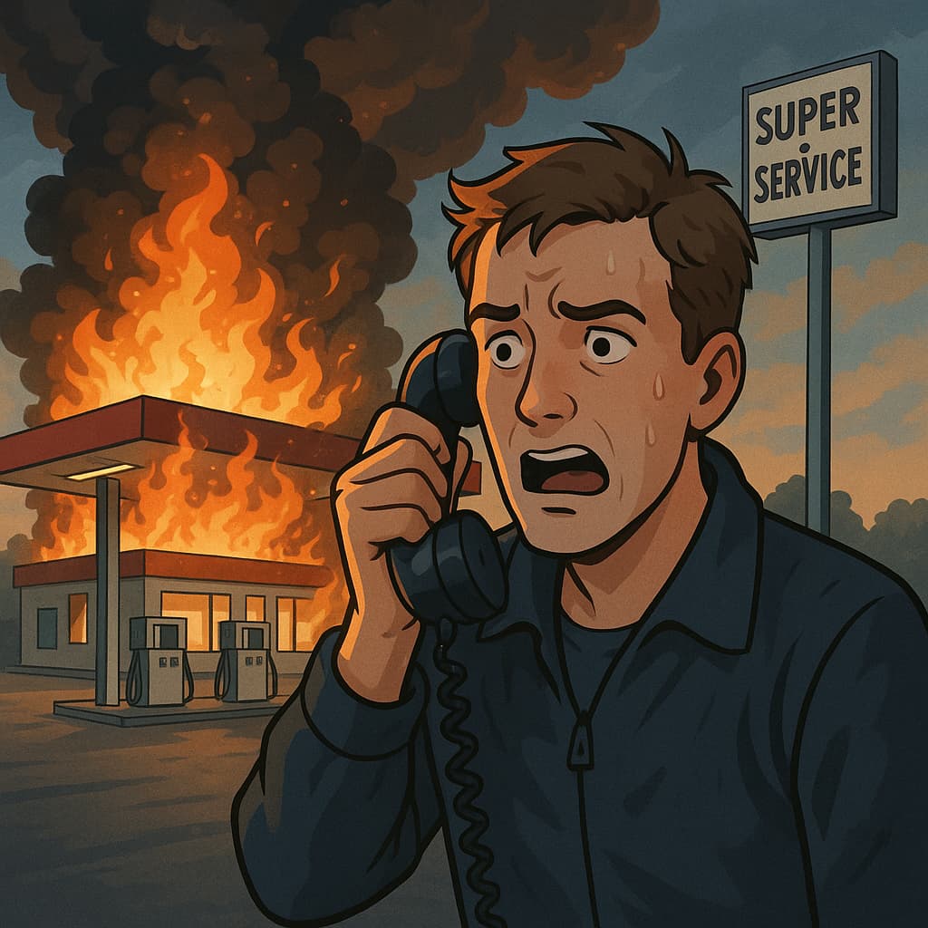 Incendie dans une station-service en Normandie : un appel téléphonique en cause ?