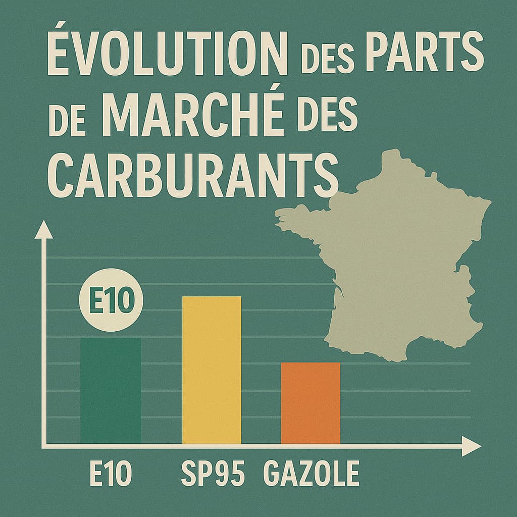 Évolution des parts de marché des carburants en France