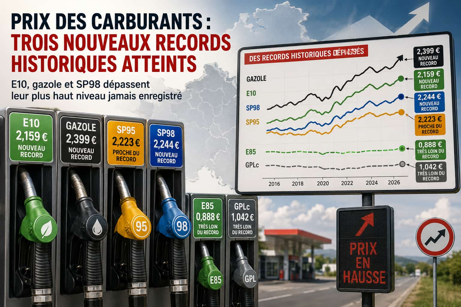 Carburants : le gazole bat son record et grimpe de +45 % en un an