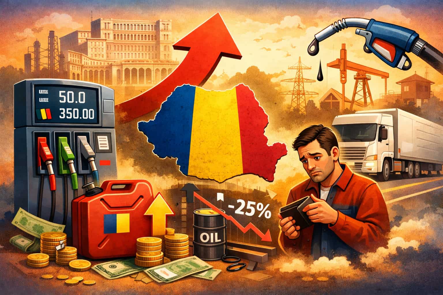 Roumanie : hausse des droits d'accise sur les carburants au 1er janvier 2026, impact sur les prix à la pompe