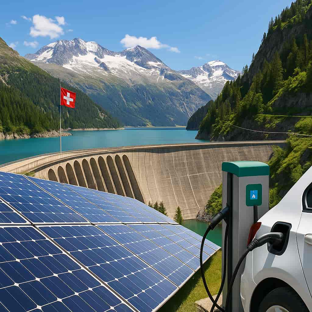 Transition énergétique en Suisse : hydroélectricité, solaire et mobilité électrique en plein essor