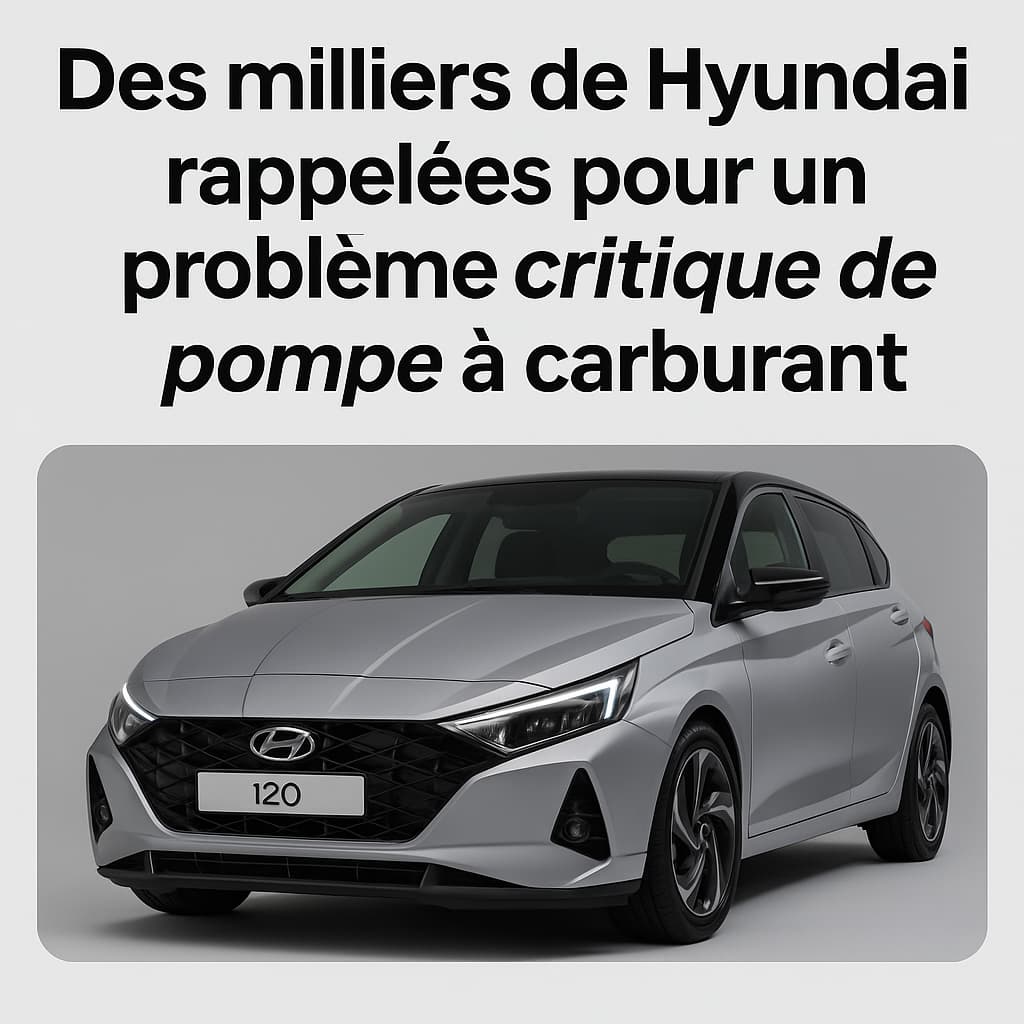 Risque d’incendie identifié sur un modèle Hyundai : la citadine i10 (2024-2025) concernée