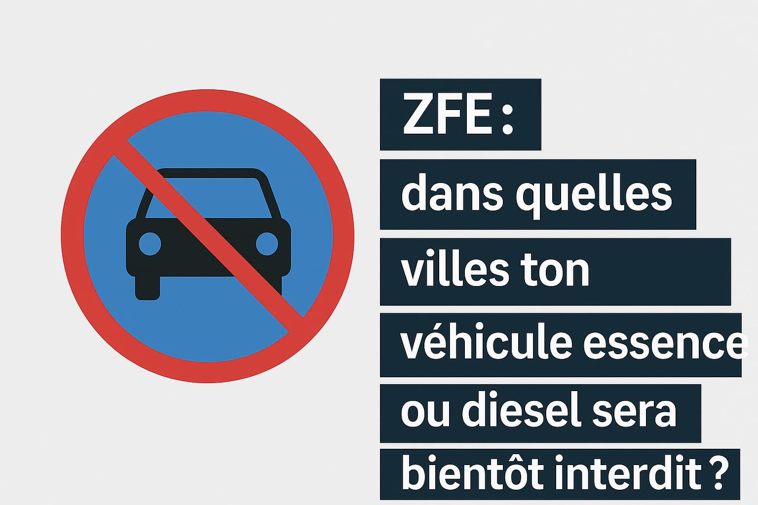 ZFE : dans quelles villes ton véhicule essence ou diesel sera bientôt interdit ?