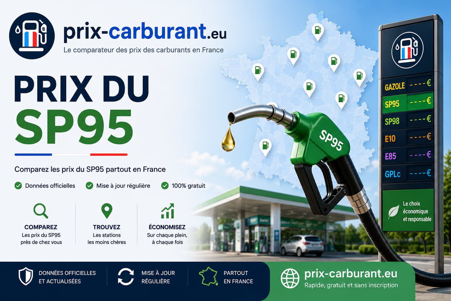 Sp95 Prix du SP95 en France – Stations essence les moins chères aujourd’hui